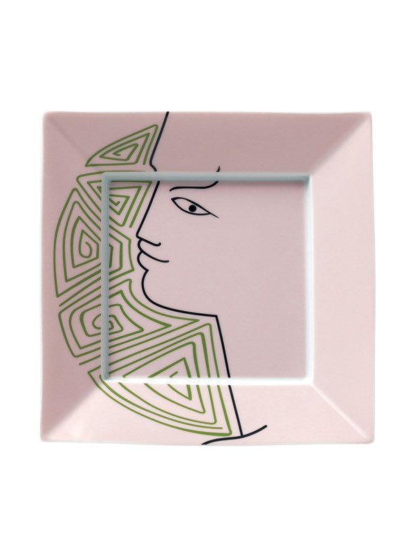 Square trinket tray Béatrice pink 17