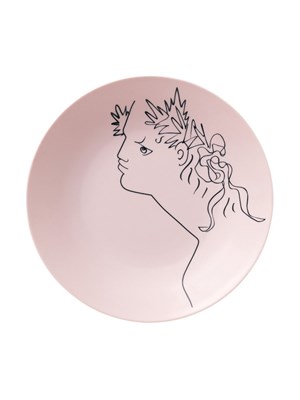 Cocteau - Coupe plate flat Eurydice pink 27cm
