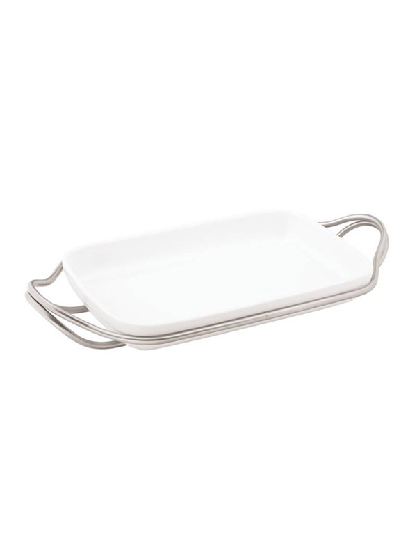 Holder with rectangular dish