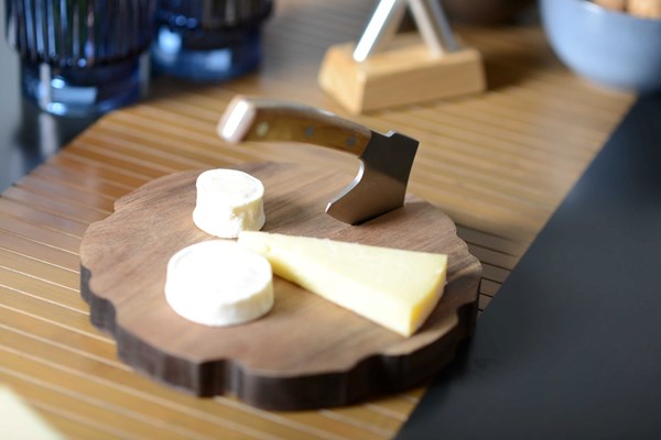 Cheese Board With Acacia Chopper