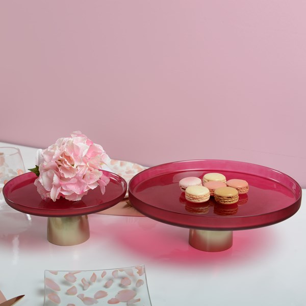 Footed Plate | Red | 21cm