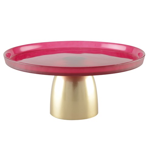 Footed Plate | Red | 28cm