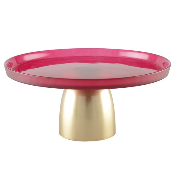 Footed Plate | Red | 28cm