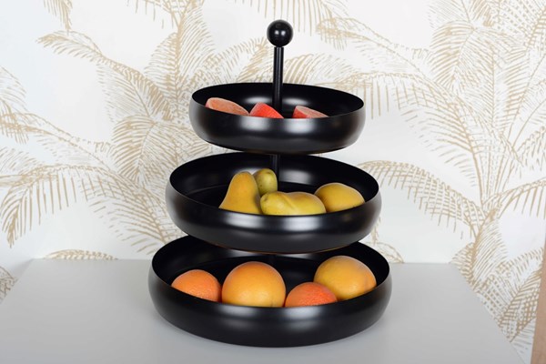 Cake Plate 3 Levels Matte Black