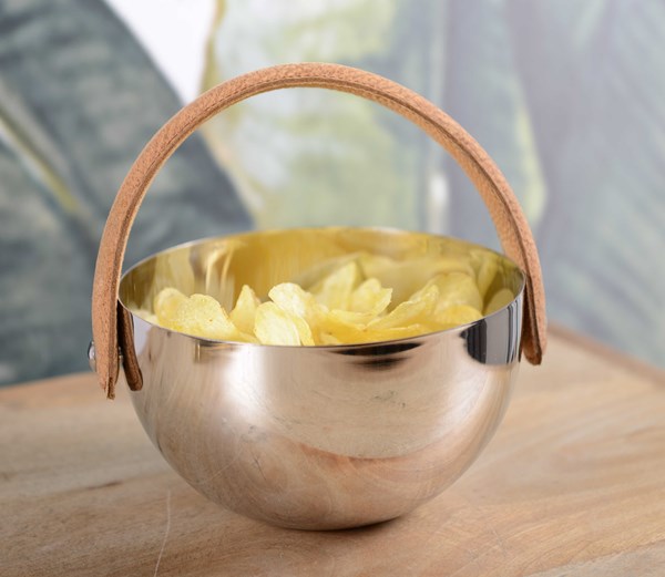 Silver Cup With Leather Handle