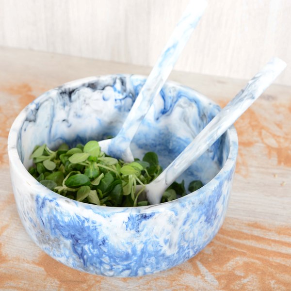Salad Bowl | Resin | Blue