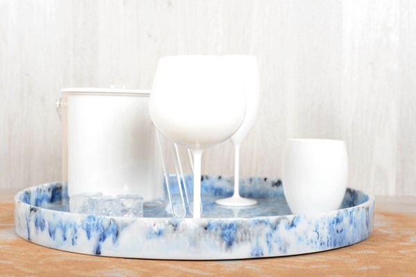 Round Tray | Blue | Resin