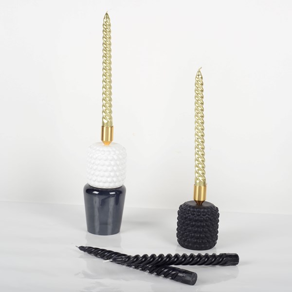 Bubble Candle Holders | Set Of 2 | Black And White