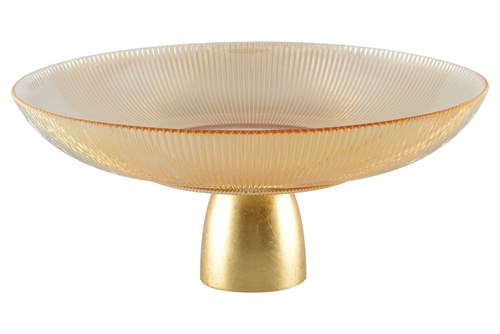 Flared cut S/Foot Ribbed amber gold