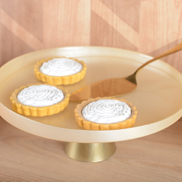 Vanilla Tray On Golden Foot | H21cm