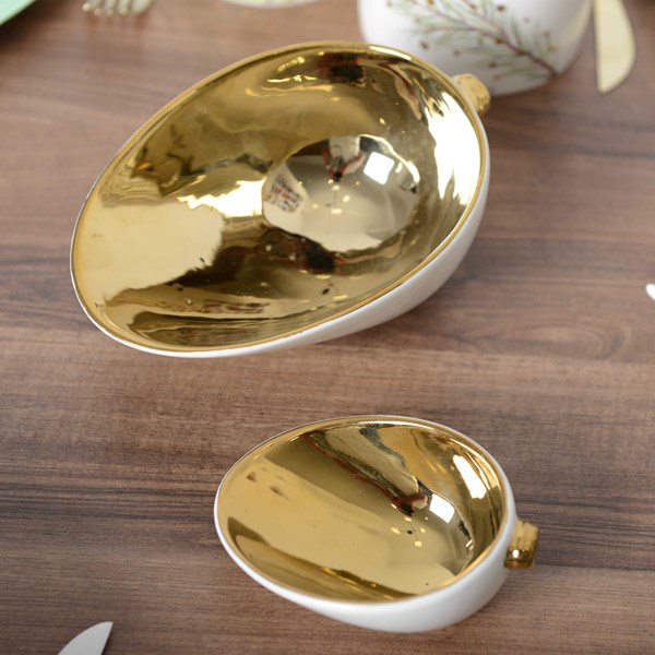 Cup | White And Gold | 10cm