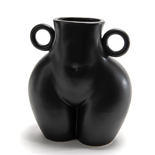 VASE WOMAN BODY | BLACK | H23cm