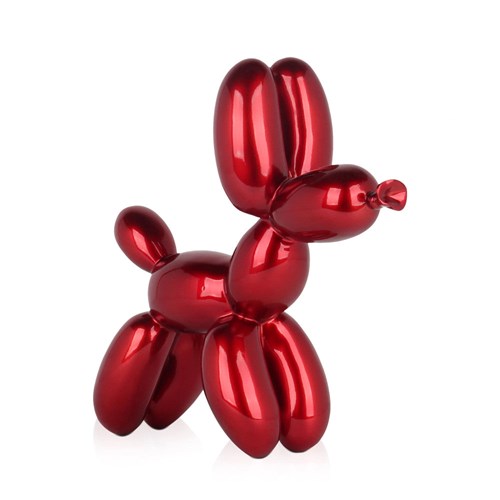 Dark Red PM Balloon Dog Resin Sculpture