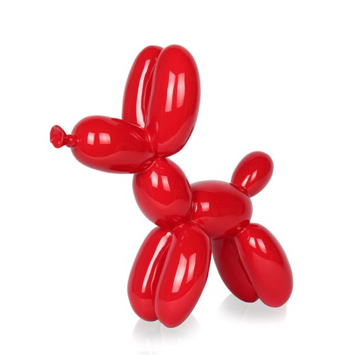 Sculpture Resin Dog Balloon PM Red