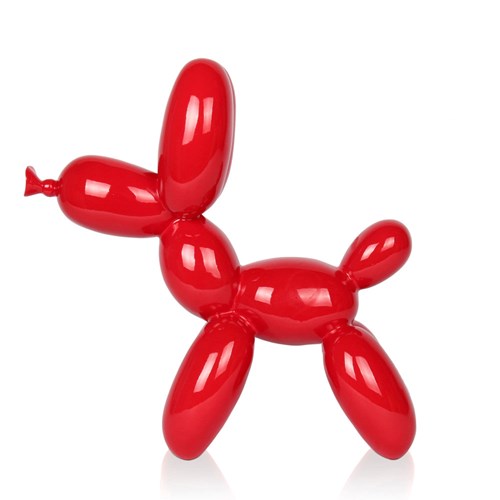 Sculpture Resin Dog Balloon PM Red