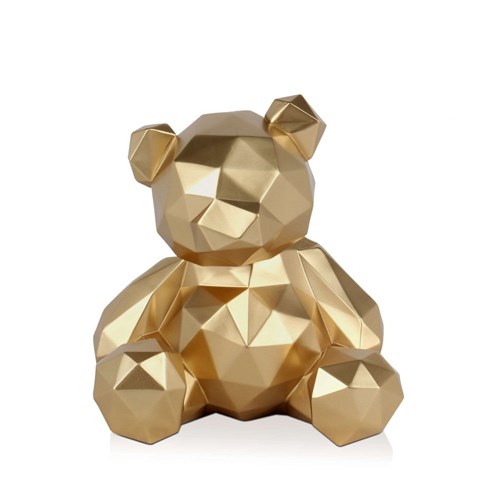 Resin sculpture ’Faceted Teddy Bear’