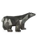 Faceted Black Polar Bear Resin Sculpture