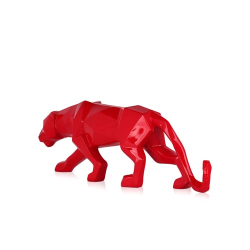 Red Panther Resin Sculpture