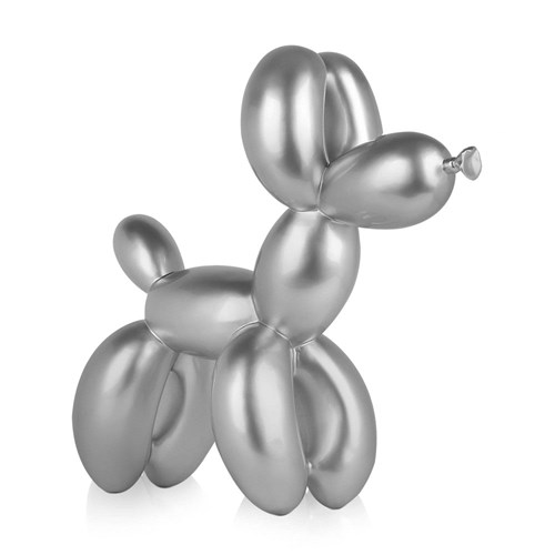 Silver Balloon Dog Resin Sculpture