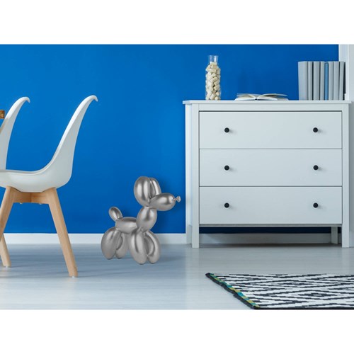 Silver Balloon Dog Resin Sculpture