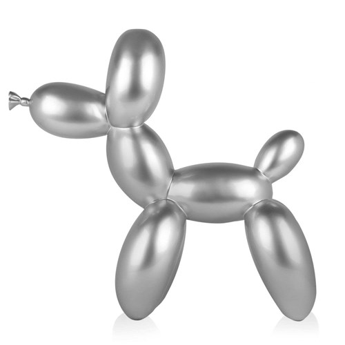 Silver Balloon Dog Resin Sculpture