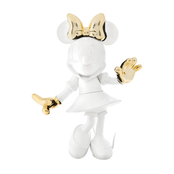 Minnie Welcome White Matt Chrome