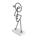 Metal Face Man Sculpture