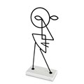 Metal Face Man Sculpture