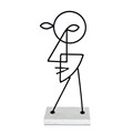 Metal Face Man Sculpture