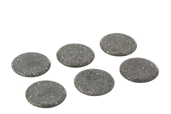 Coaster Marble Set Of 6 | Grey