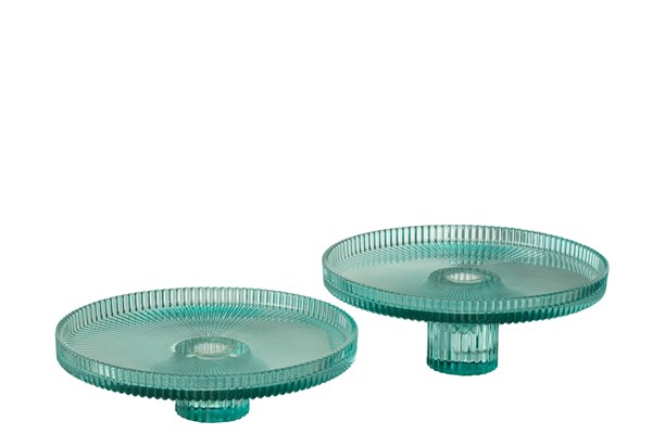 Cake Plates S/2 | Blue |20cm