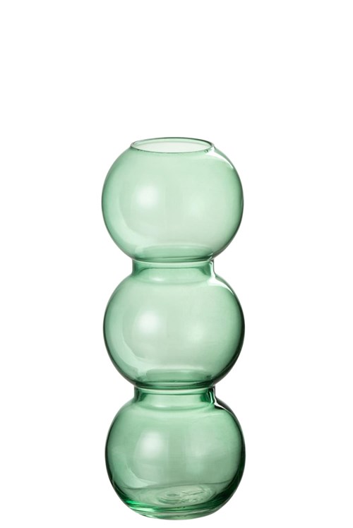 Vase Bollen Glass Green | 23cm