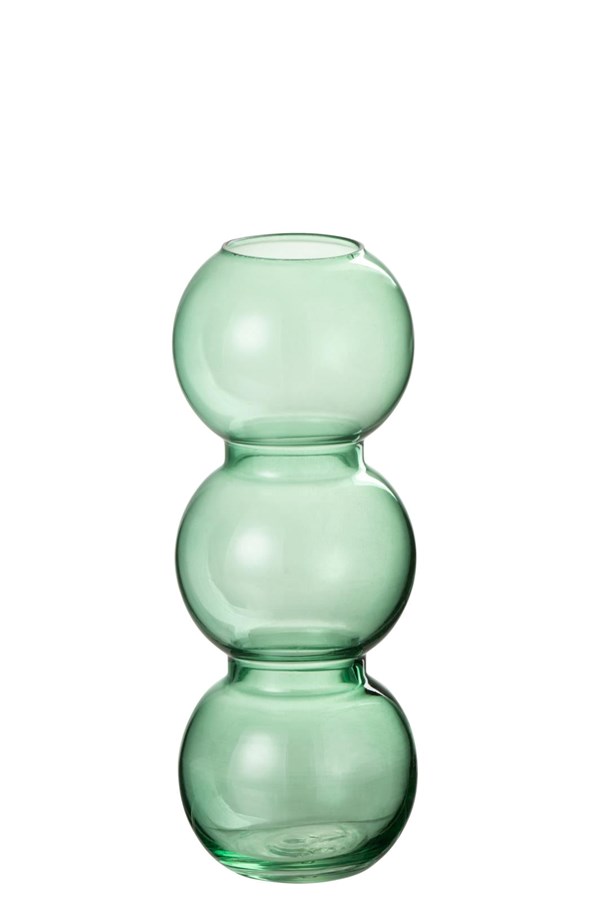 Vase Bollen Glass Green | 23cm
