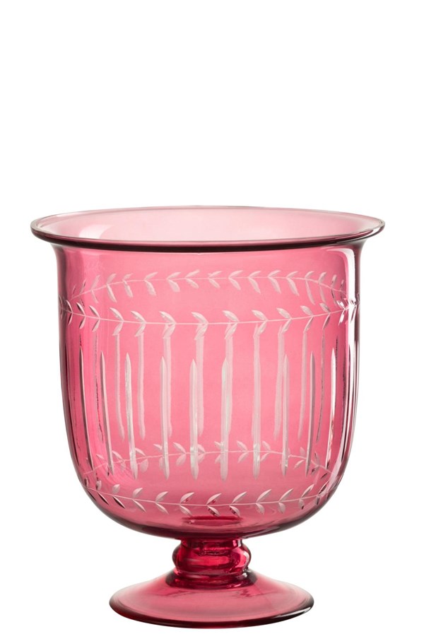 Vase Roman Stem Red | 26cm