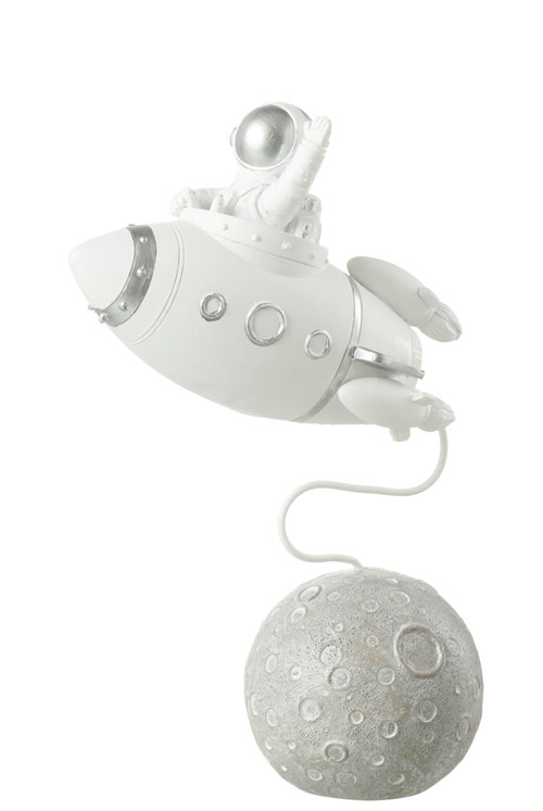 Astronaut Rocket Silver | 23cm