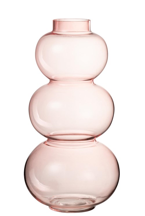Vase Globes Pink Glass | 36cm
