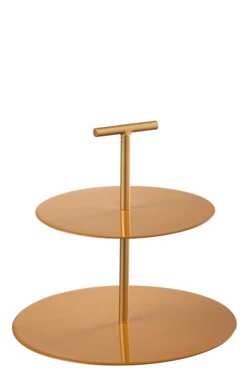 Food Stand Round Metal Ochre | 26cm