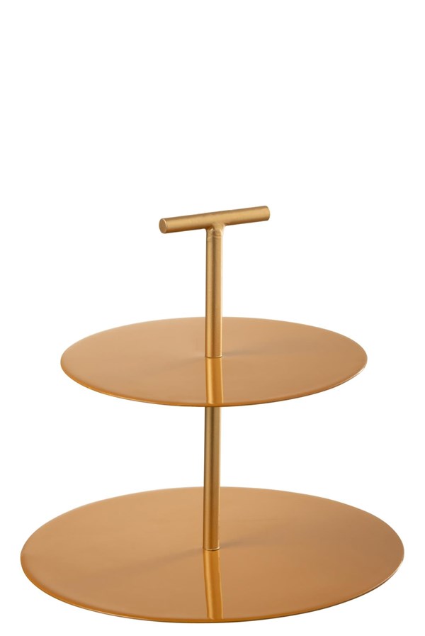 Food Stand Round Metal Ochre | 26cm