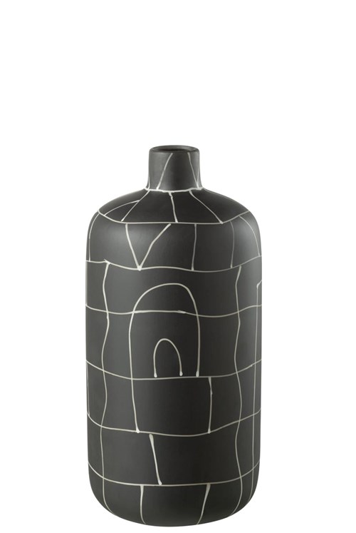 Vase Bottle Black | 37cm