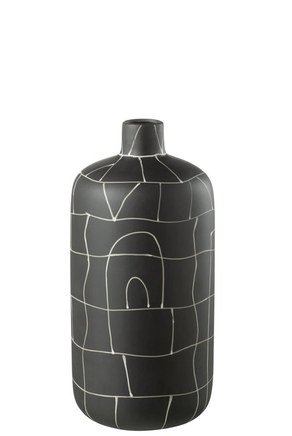 Vase Bottle Black | 37cm
