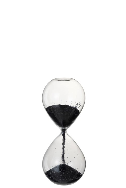 Hourglass Pearls Black | 25cm