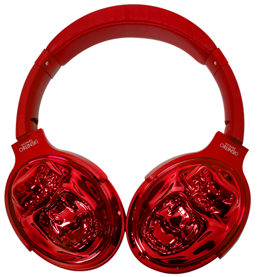 Kong Red Metallic Headphone