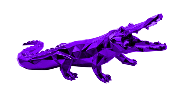 Figurine Crocodile Violet