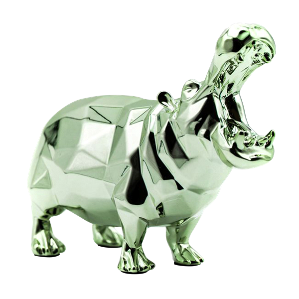 Figurine Pale Green Hippopotamus