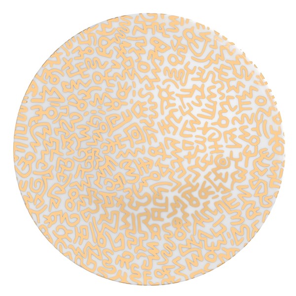 Keith Haring Plate Gold Pattern