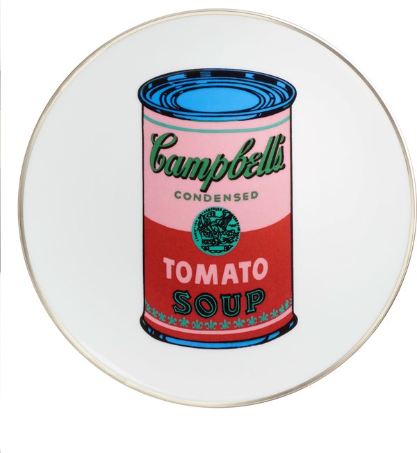 Andy Warhol Plate Campbell Red/Pink Platinum