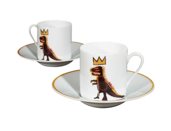 Jean-Michel Basquiat Espresso Set/2 Gold Dragon