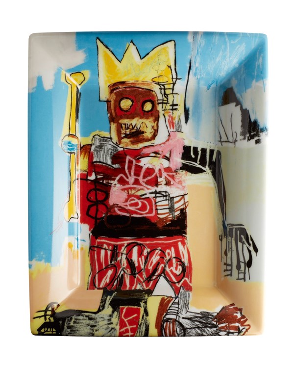 Jean-Michel Basquiat Tray Yellow Crown/Bone