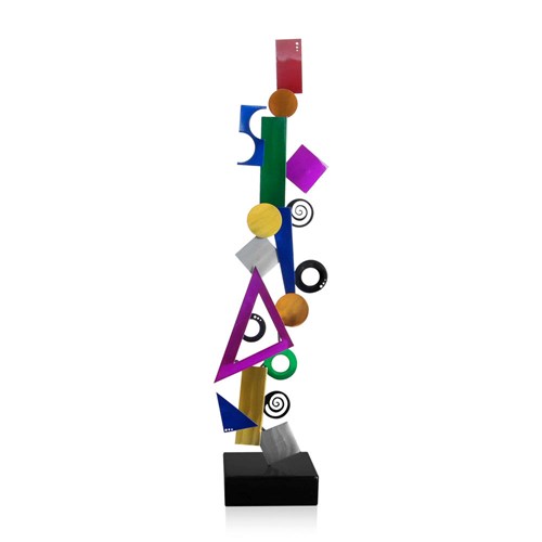 Metal sculpture ’Composition of geometric figures’