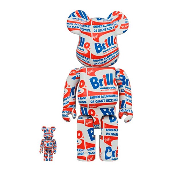 Bearbrick 400% + 100% Andy Warhol - Brillo
